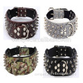 Wholesale Various Colors Faux Leather Big Dog Collars and Middle Dog Collars for Pets